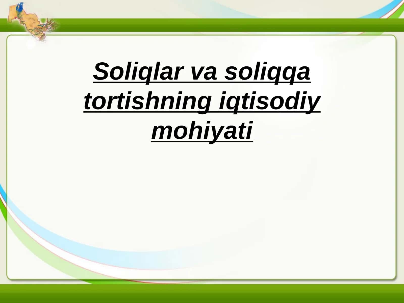 Soliqlar va soliqqa tortishning iqtisodiy mohiyati 1
