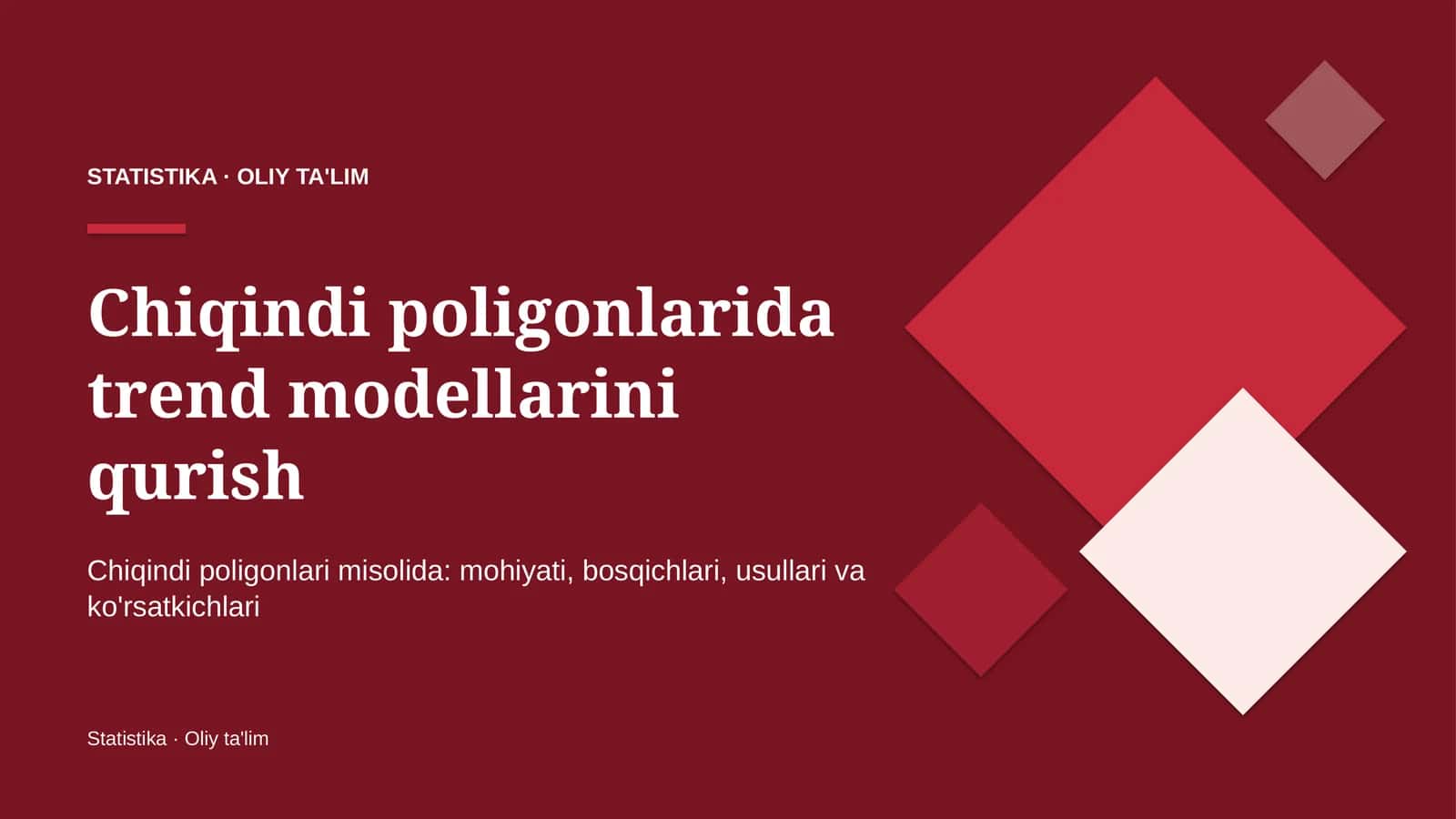 Mohiyati, bosqichlari, usullari va ko'rsatkichlari 1