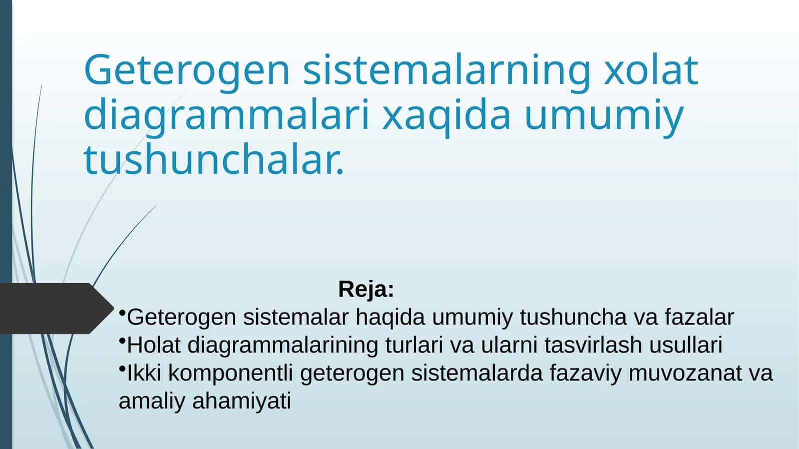 Geterogensistemalarning xolat diagrammalari 1
