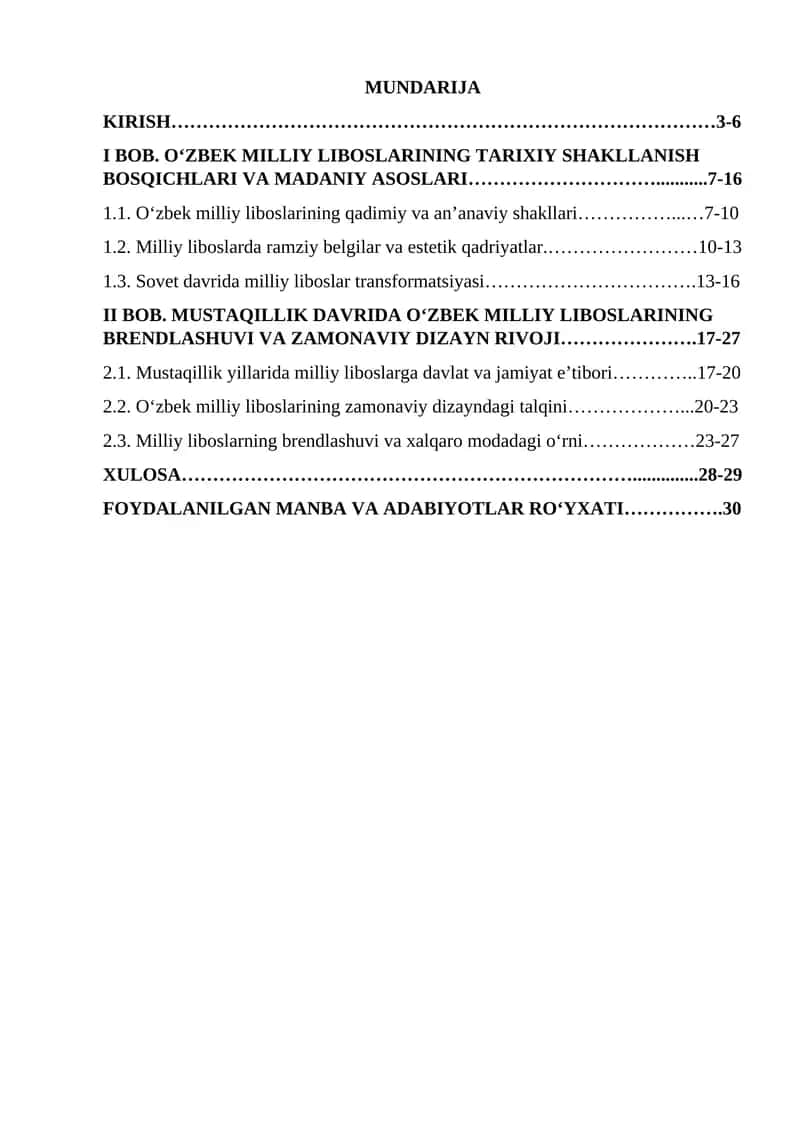 O‘zbek Milliy Liboslari Tarixi 1