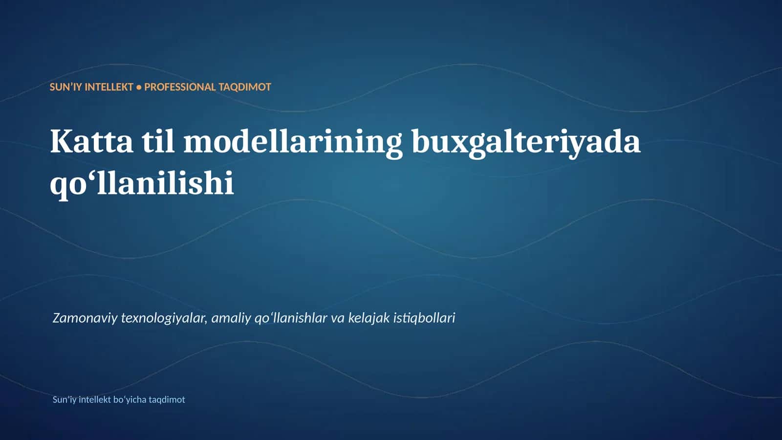 Katta til modellarining buxgalteriyada qoʻllanilishi 1