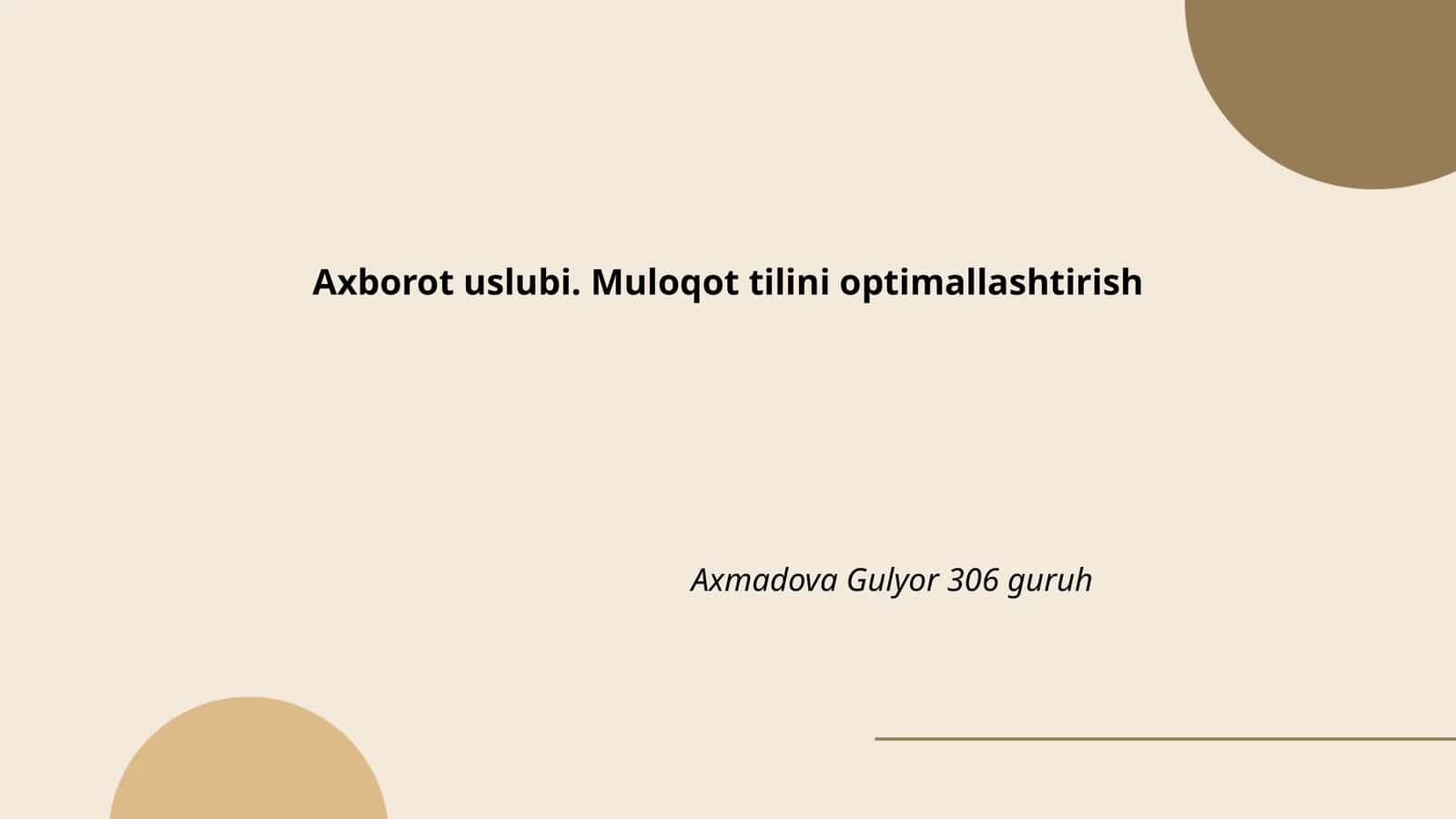 Axborot uslubi. Muloqot tilini optimallashtirish 1