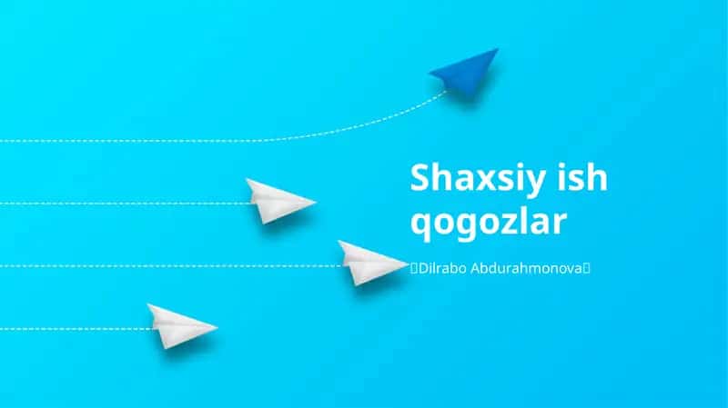 Shaxsiy ish qogozlar 1