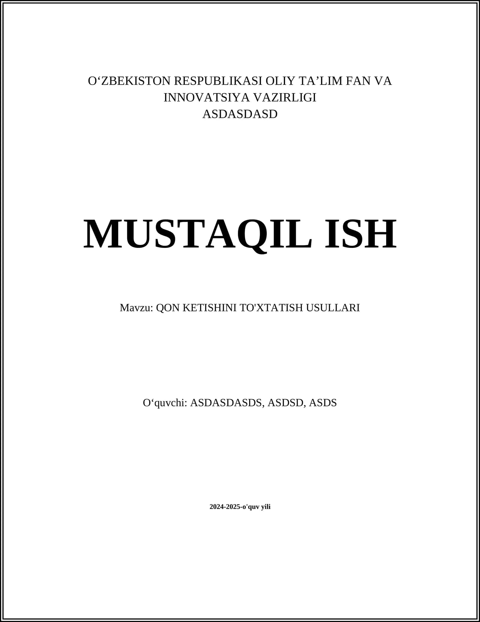 QON KETISHINI TO'XTATISH USULLARI 1