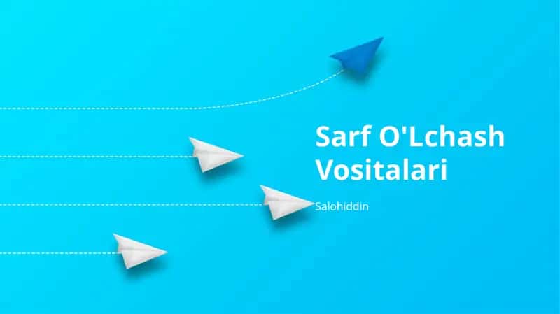 Sarf O'Lchash Vositalari 1