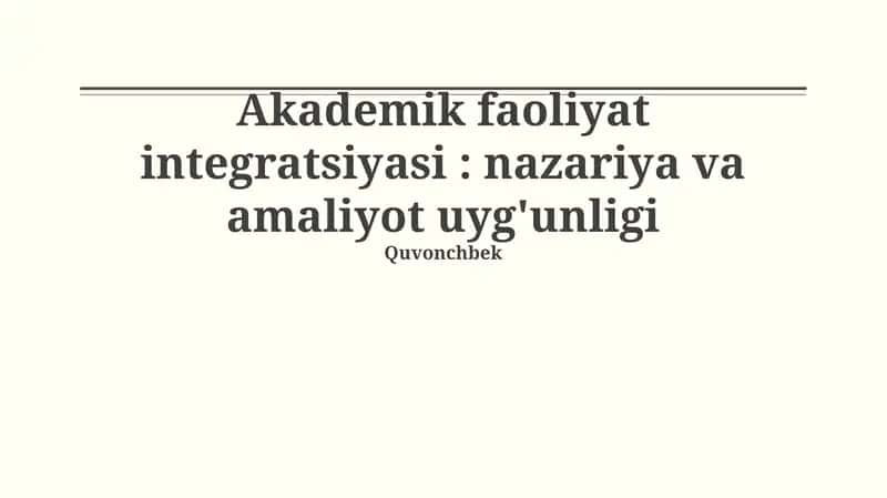 Integratsiya jarayonlari va mexanizmlari 1