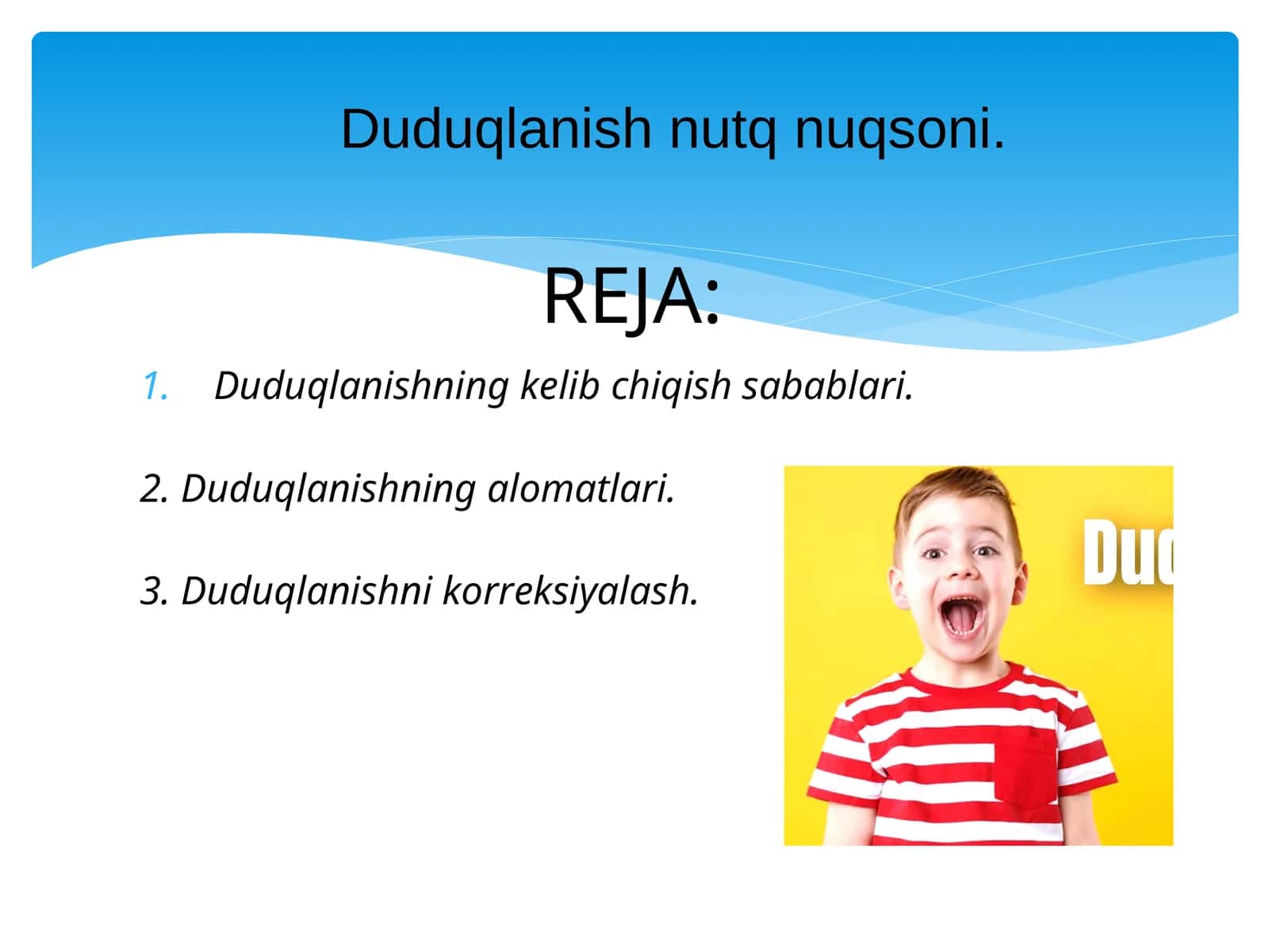 Duduqlanish nutq nuqsoni. 1