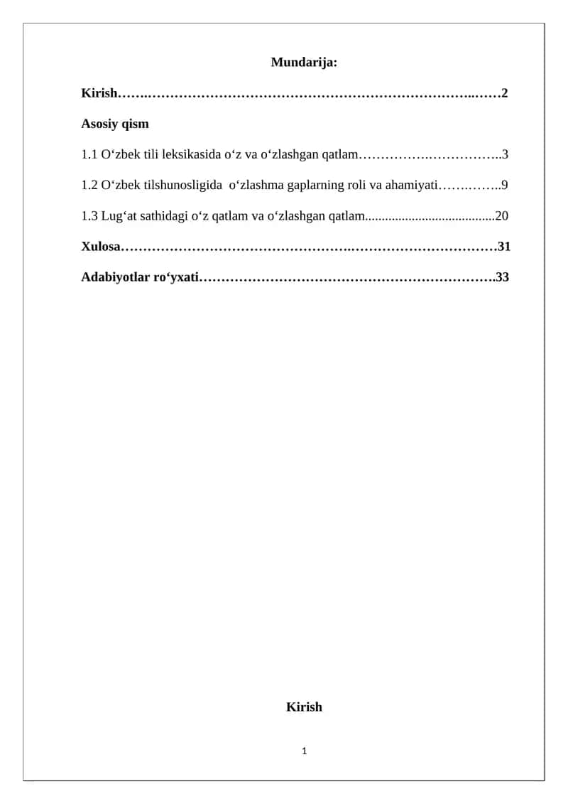 O'zbek tili leksikasi 1