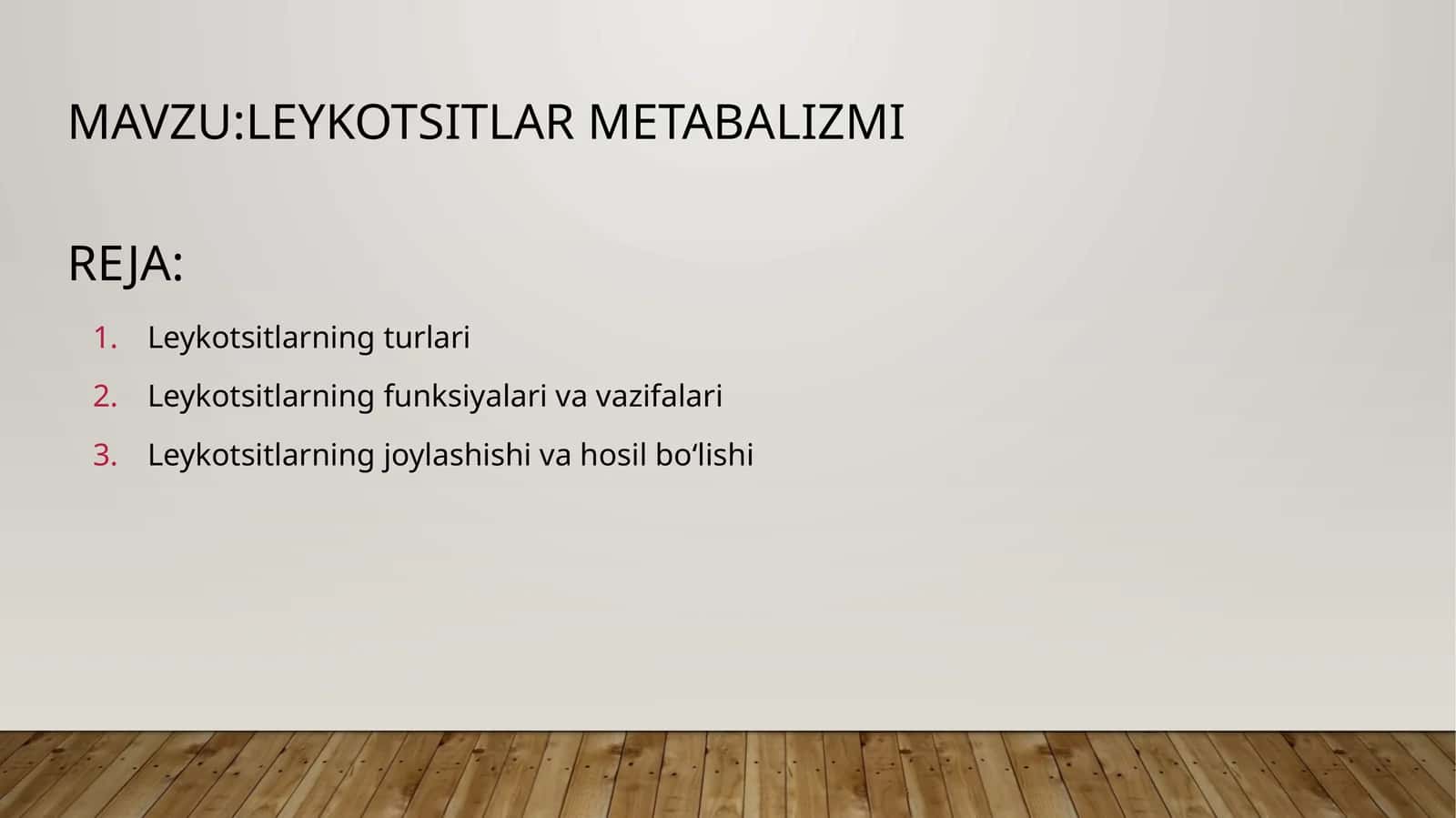 Leykotsitlar metobolizmi 1