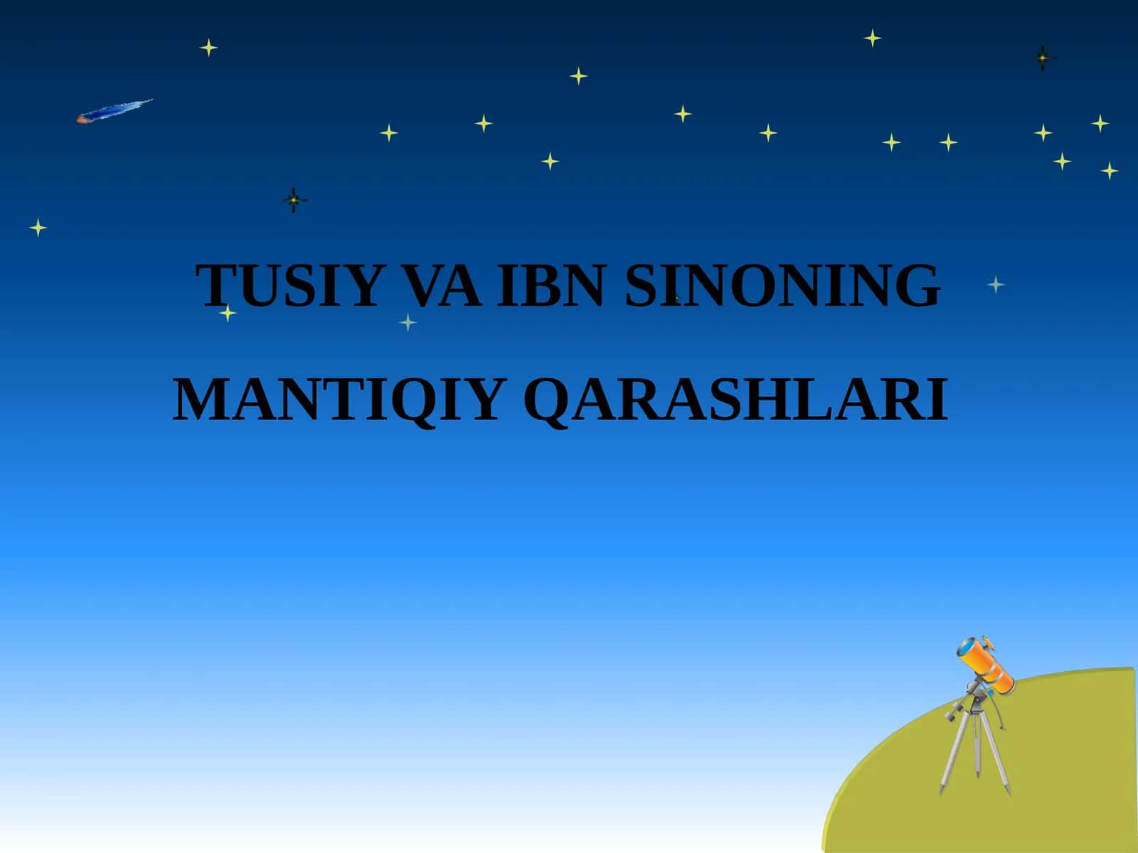 TUSIY VA IBN SINONING MANTIQIY QARASHLARI 1