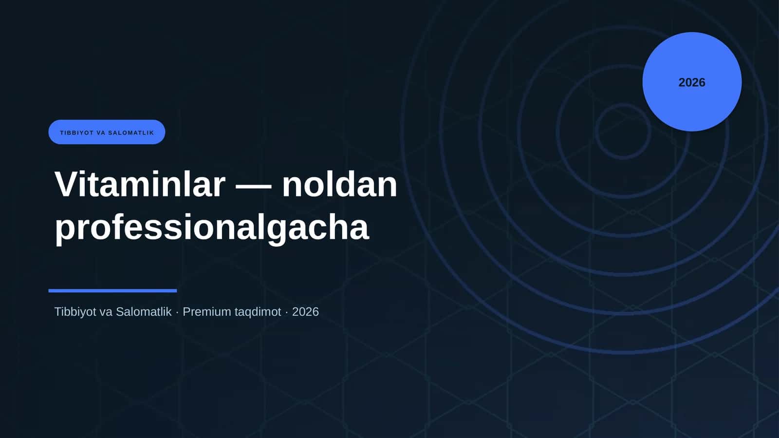 Vitaminlar — noldan professionalgacha 1