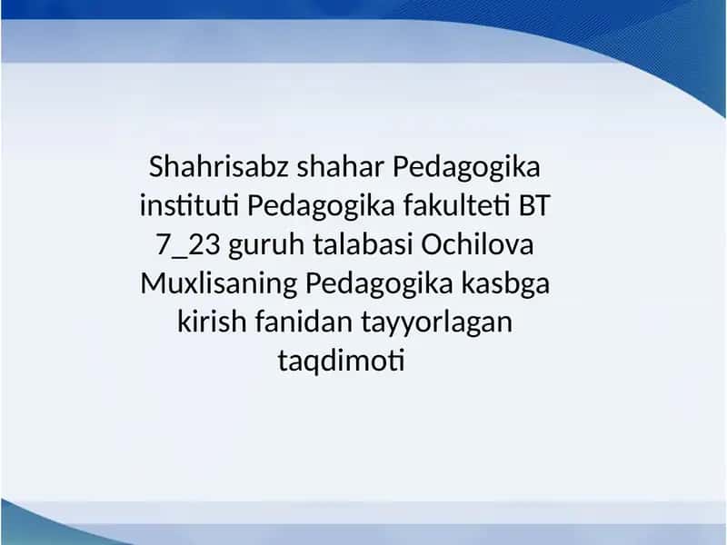 Qadimgi xalq o'zbek tarbiyasi 1