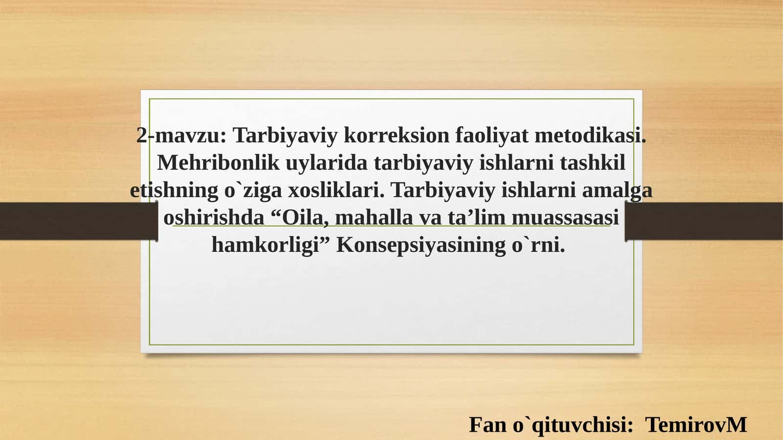 Tarbiyaviy korreksion faoliyat metodikasi 1