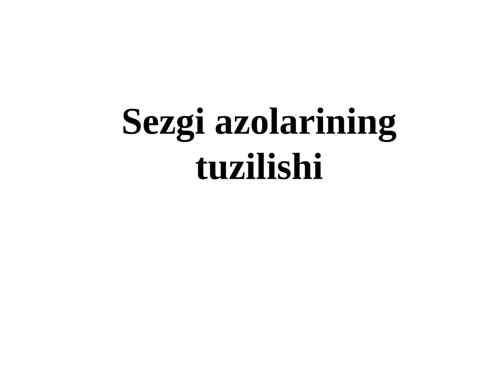 Sezgi azolari tuzilishi 1
