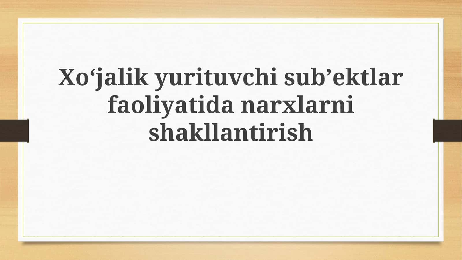 Narx shakllanishining asosiy omillari va usullari 1