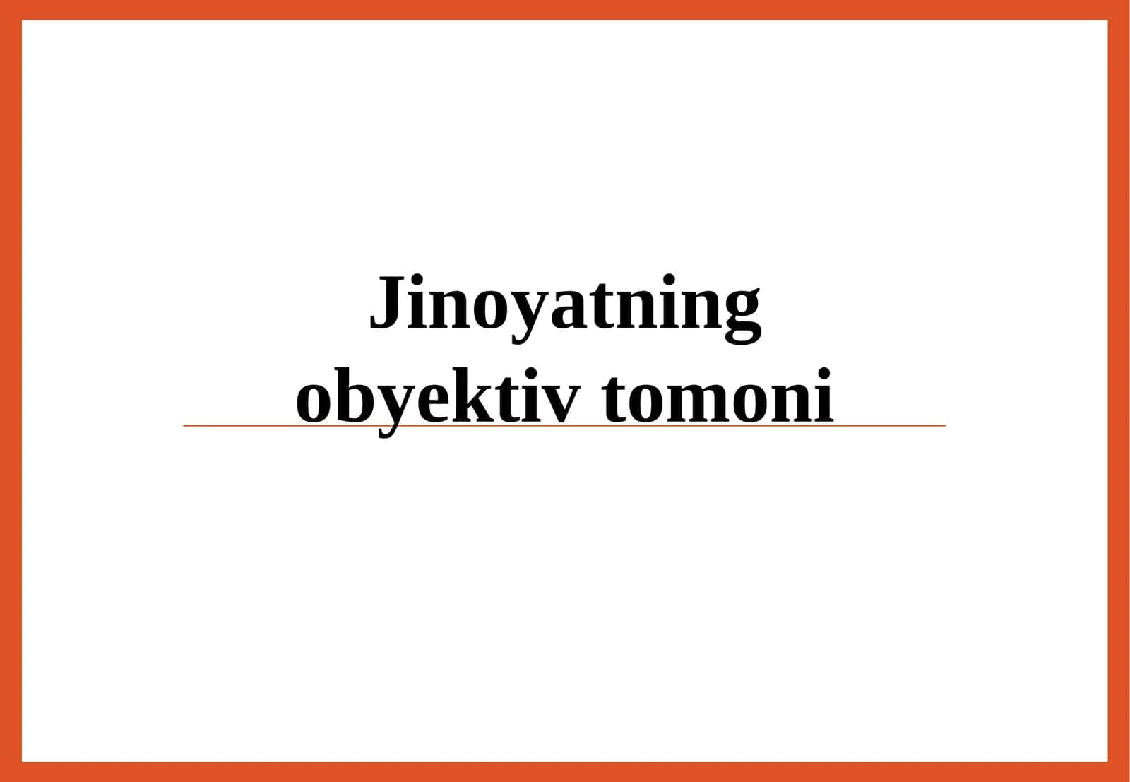 Jinoyatning obyektiv tomoni 1