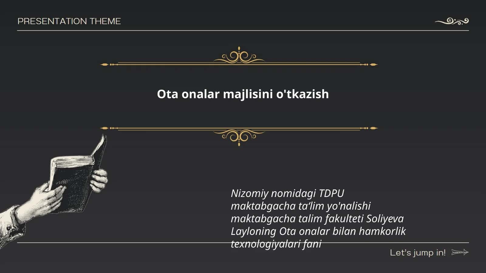Ota onalar majlisini o'tkazish 1