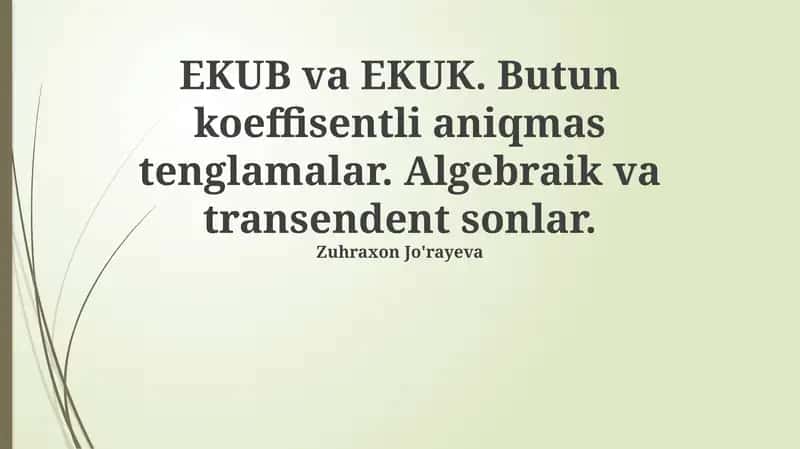 EKUB va EKUK 1