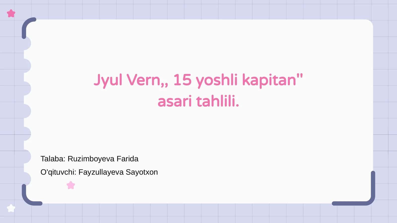 Jyul Vern,, 15 yoshli kapitan'' asari tahlili 1
