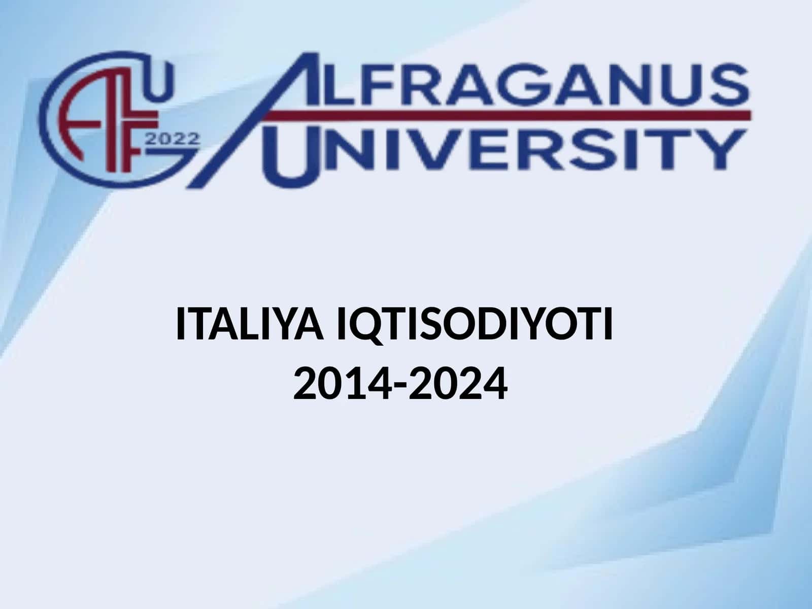 ITALIYAIQTISODIYOTI 1