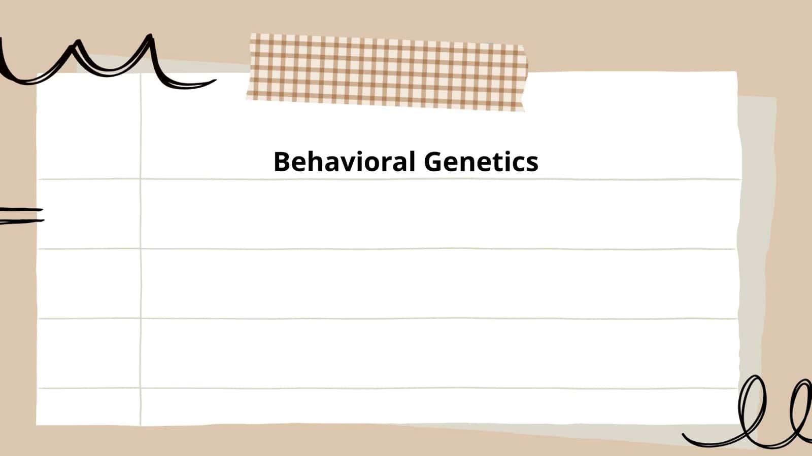 Behavioral Genetics 1
