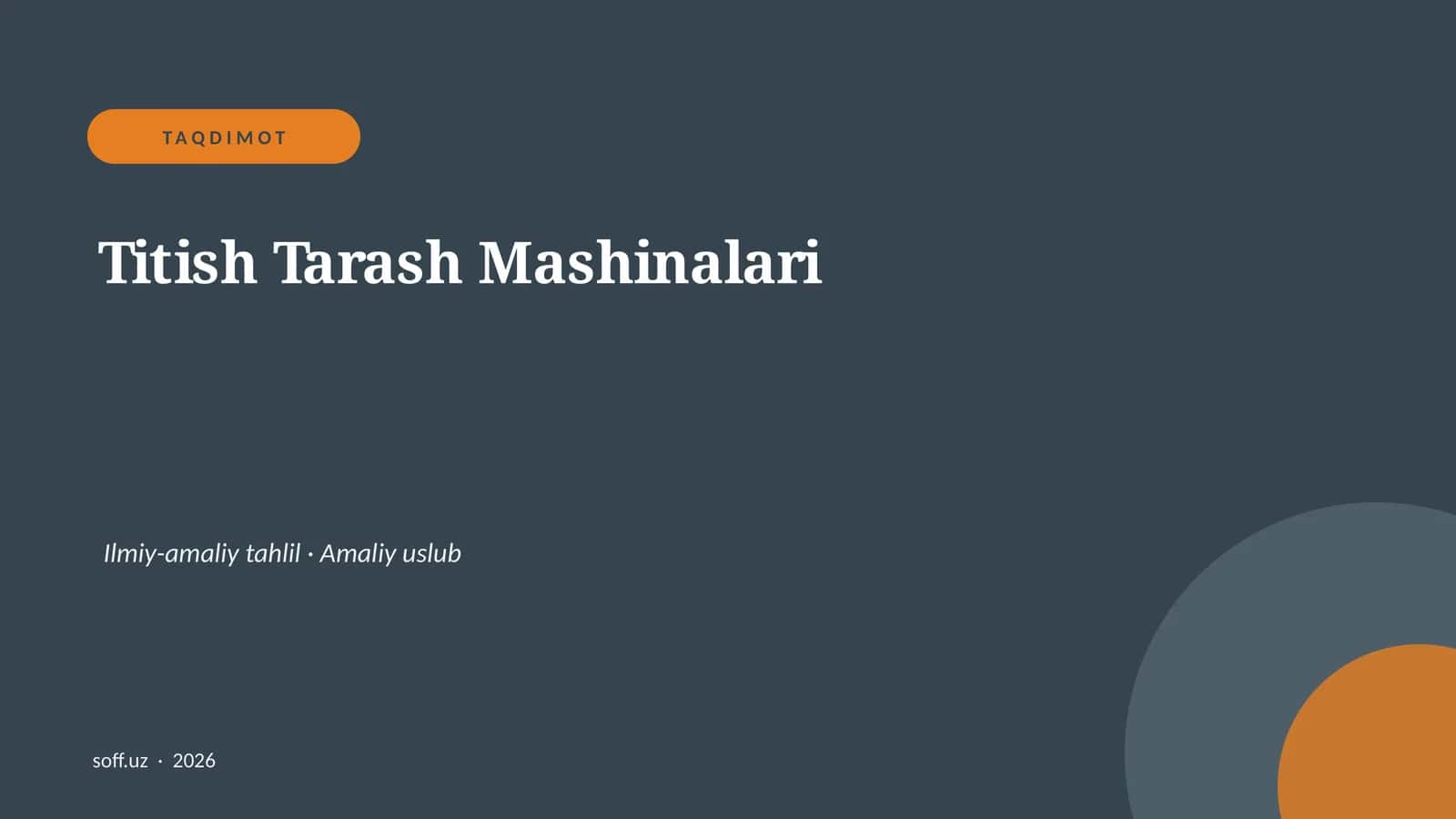 Titish Tarash Mashinalari 1