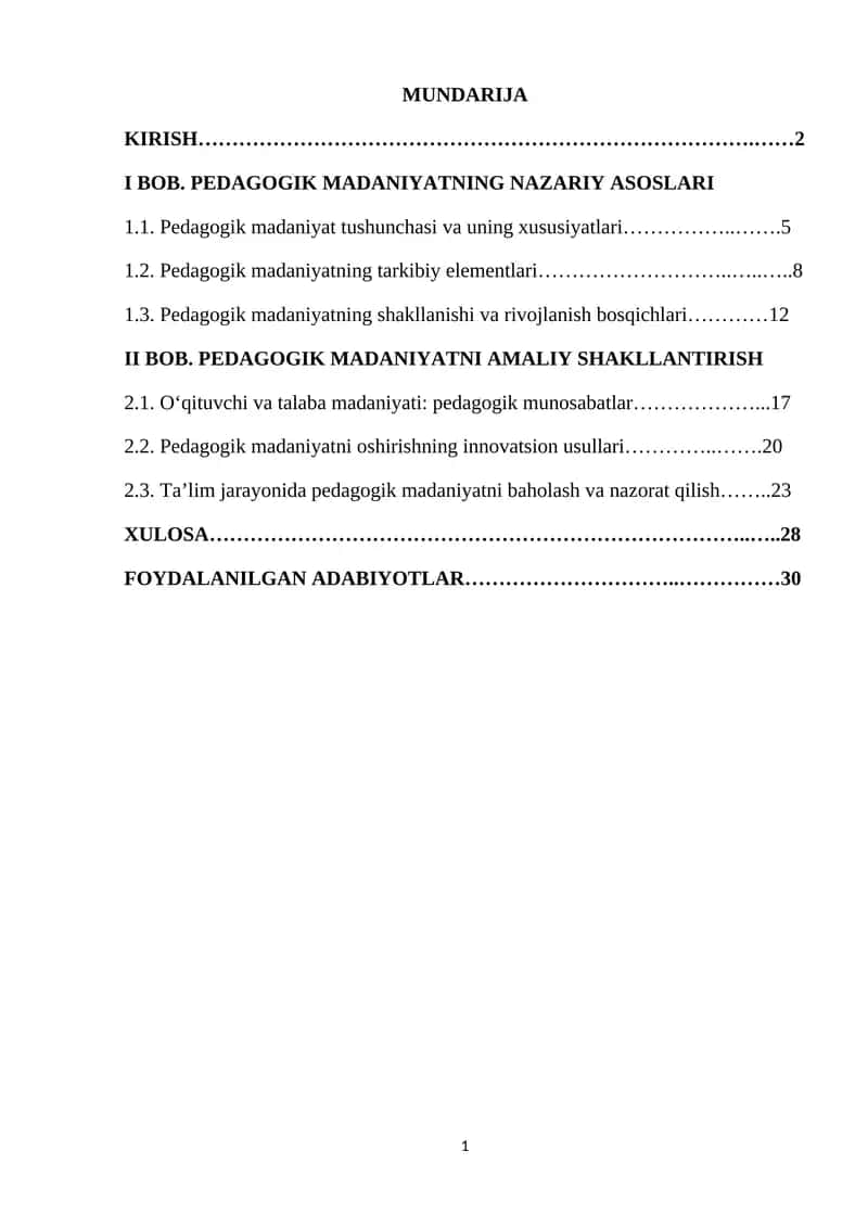 Pedagogik madaniyatning nazariy asoslari 1