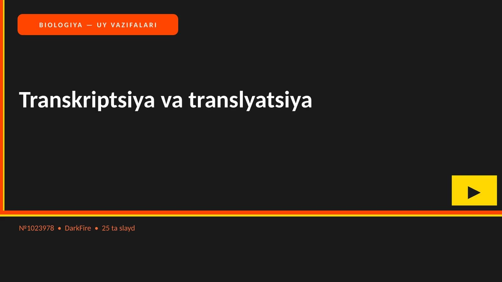BIOLOGIYA — UY VAZIFALARI 1