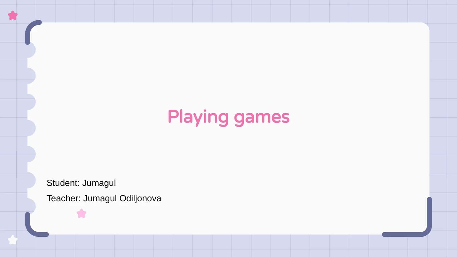 Playing games 1