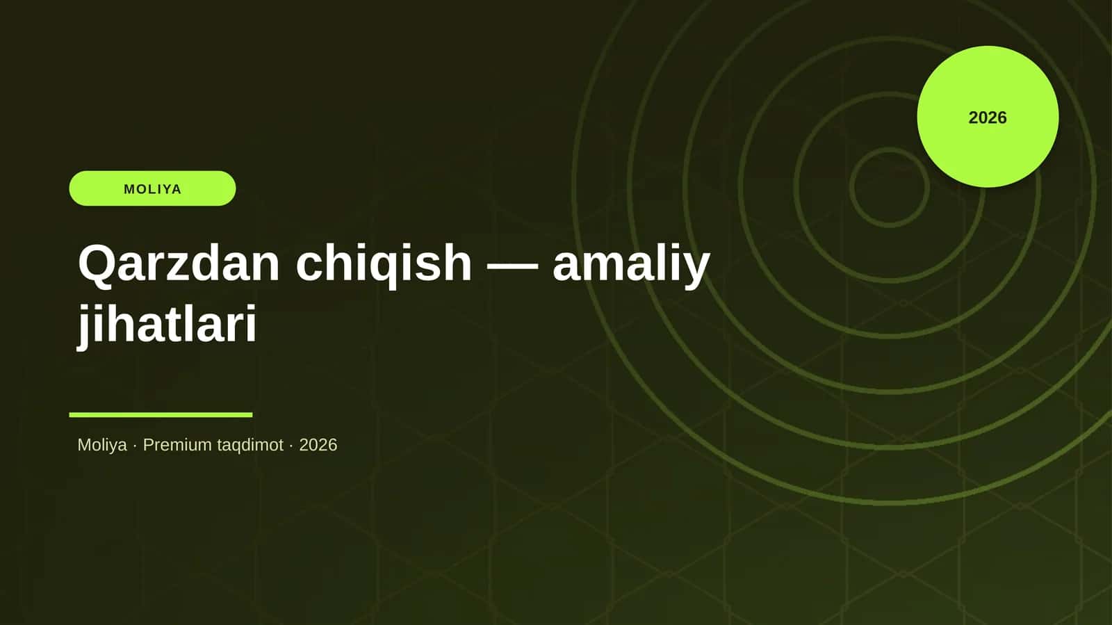 Qarzdan chiqish — amaliy jihatlari 1
