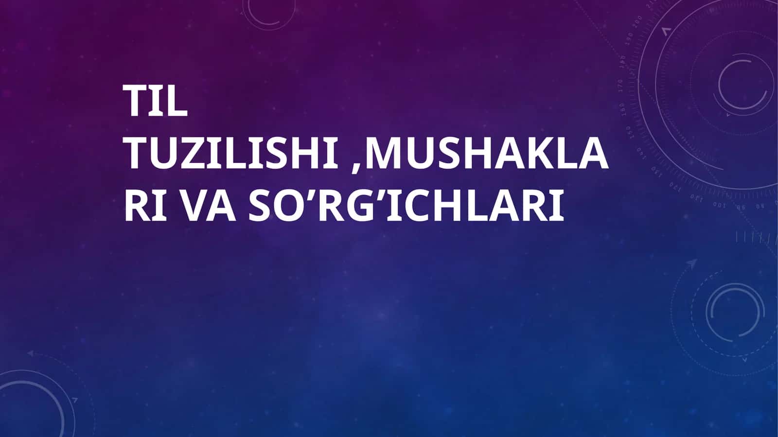 Til tuzilishi va mushaklar 1