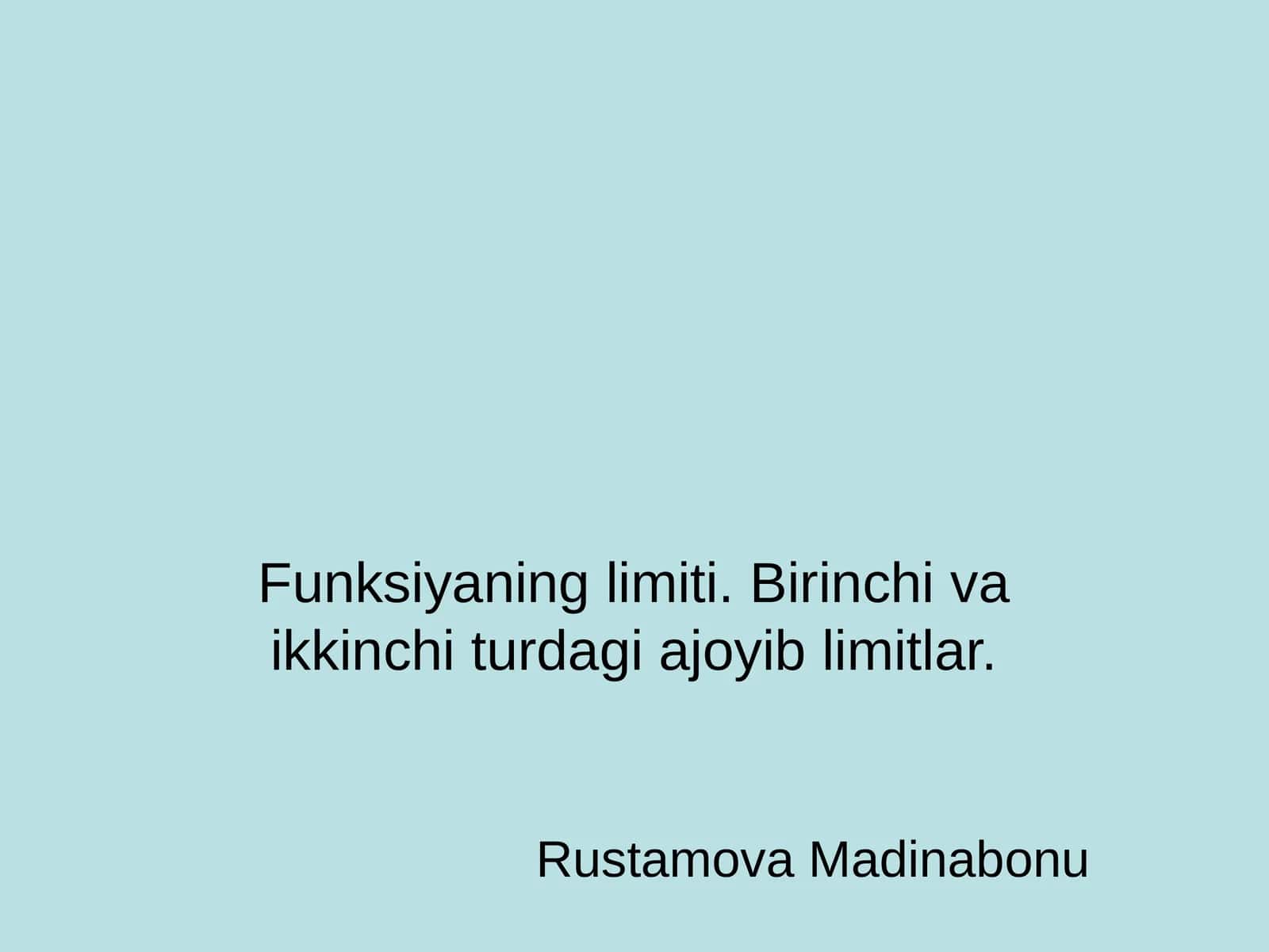 Funksiyaninglimiti 1
