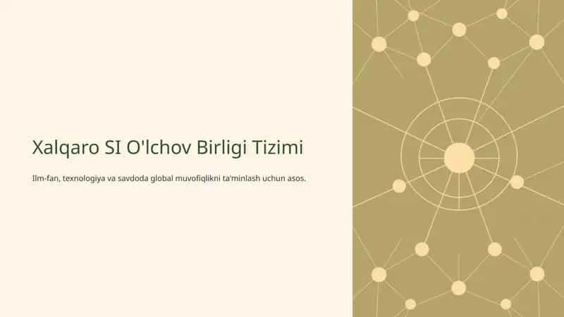 Xalqaro SI O'lchov Birligi Tizimi 1