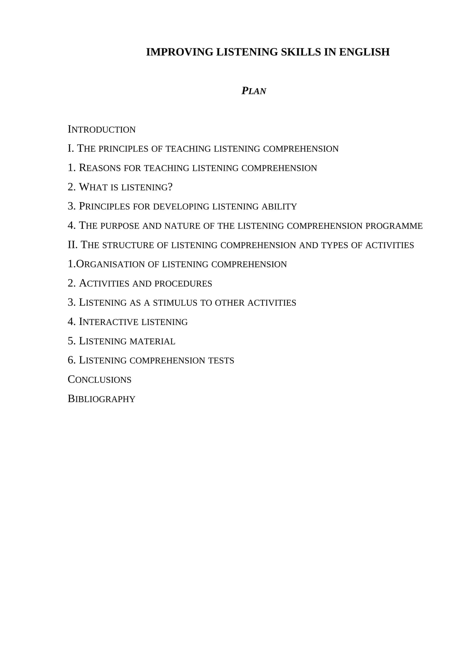 Improving listening skills in English 1