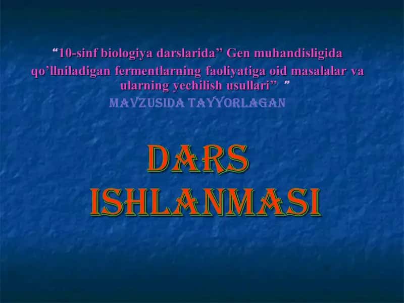 Gen injeneriyasi 1
