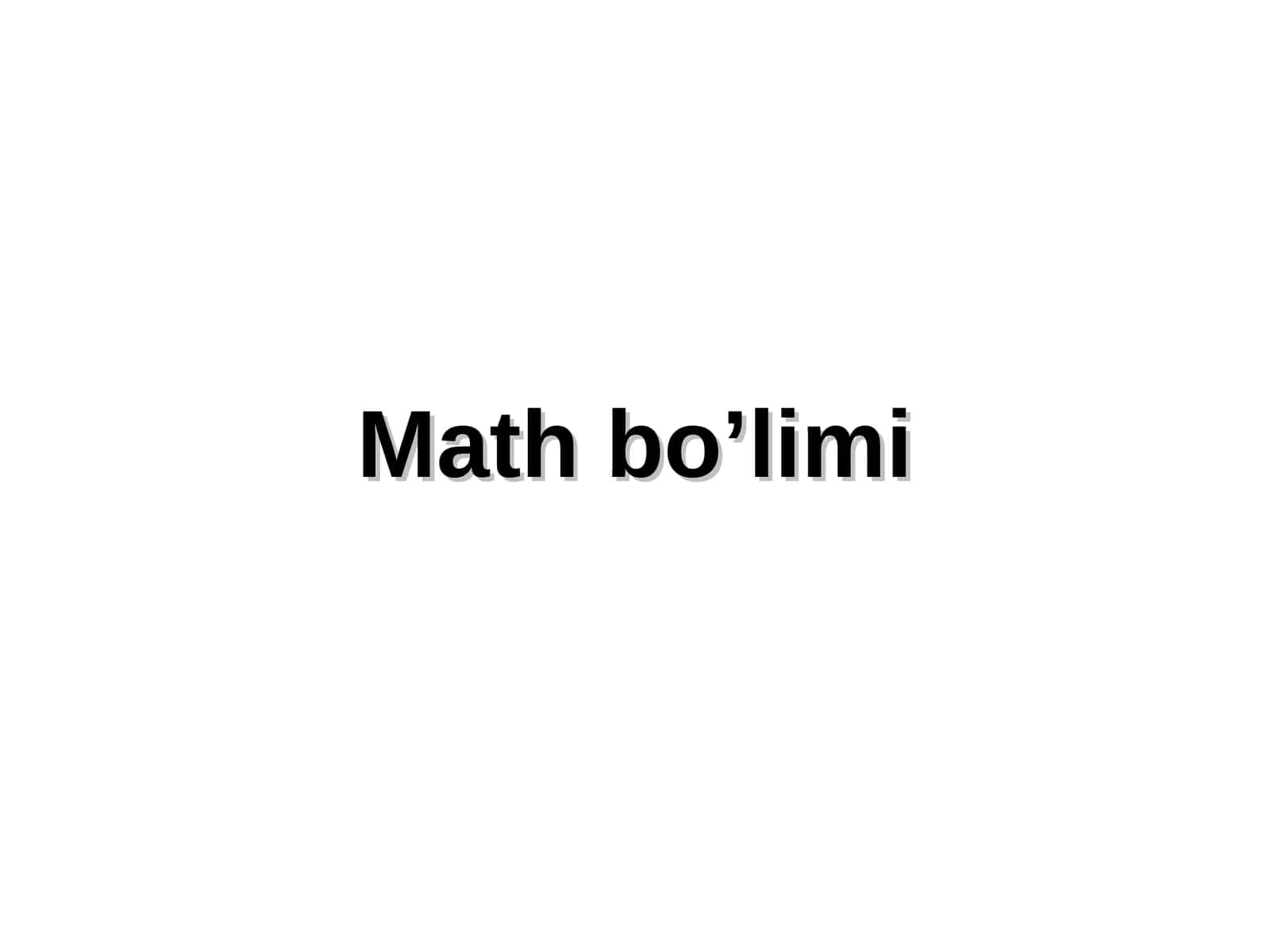 Matlab tizimida matematik funksiyalarni bajarish 1