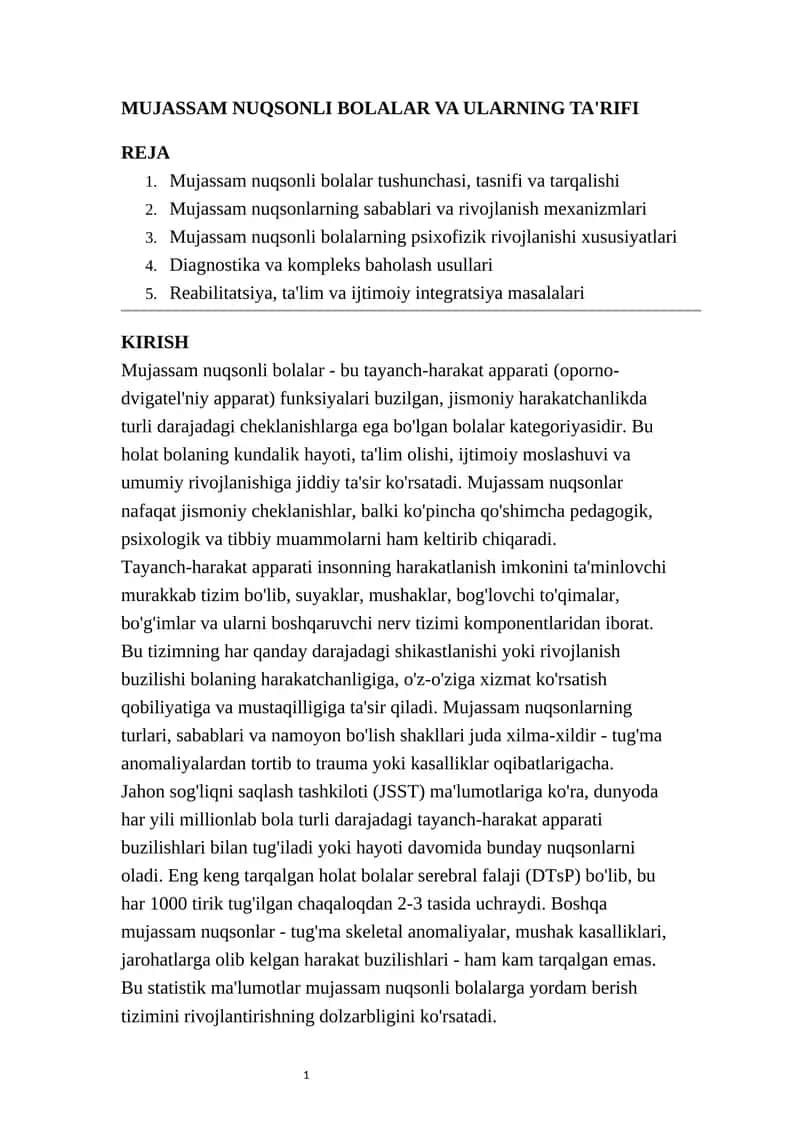 Mujassam Nuqsonli Bolalar va Ularning Ta'rifi 1