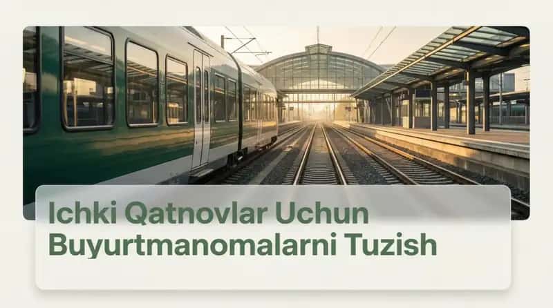 Ichki qatnovlar uchun buyurtmanomalarni tuzish 1