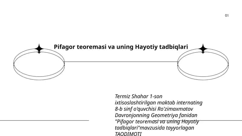 Pifagor teoremasi va uning Hayotiy tadbiqlari 1