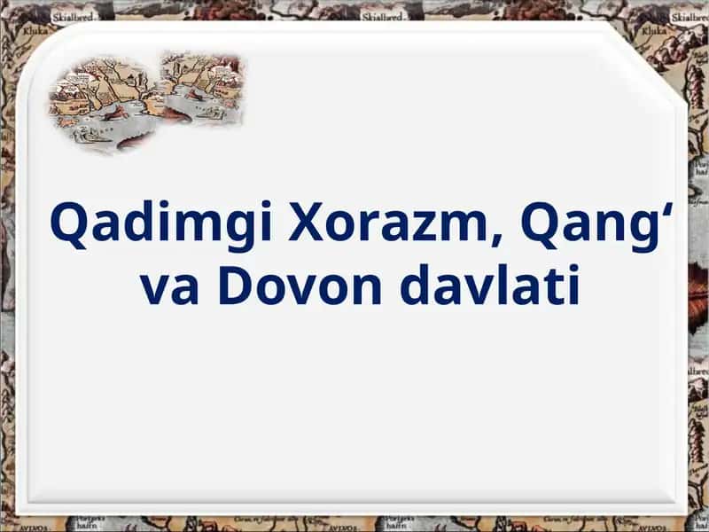 Qadimgi Xorazm, Qang‘va Dovondavlati 1