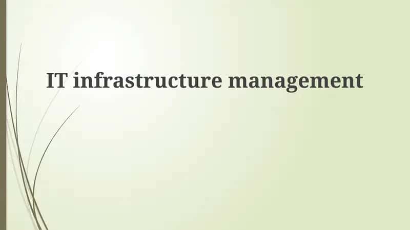 IT Infrastructure Management 1
