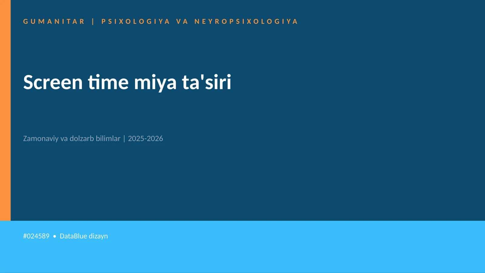 Screen time miya ta'siri 1