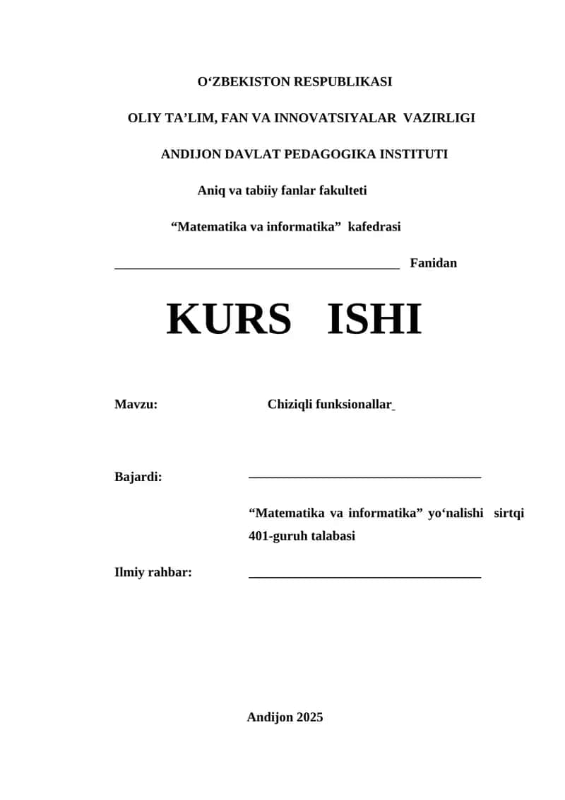 Chiziqli funksionallar 1