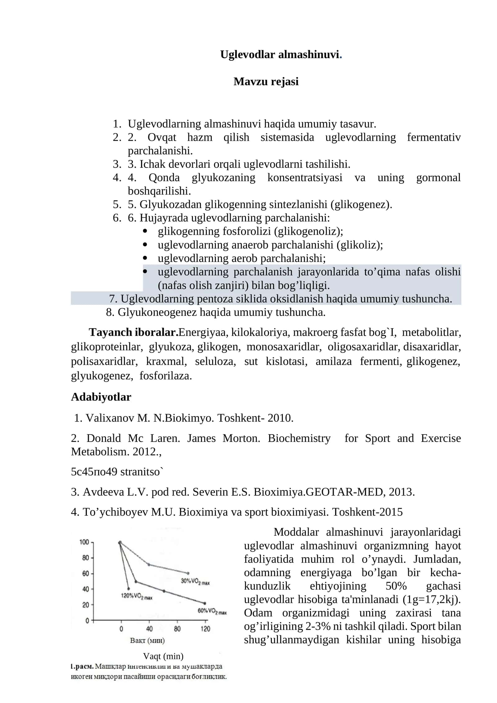 Uglevodlar almashinuvi 1