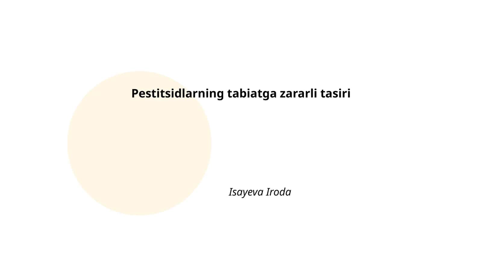 Pestitsidlarning tabiatga zararli tasiri 1