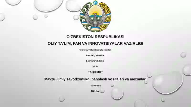 Ilmiy savodxonlikni baholash vositalari va mezonlari