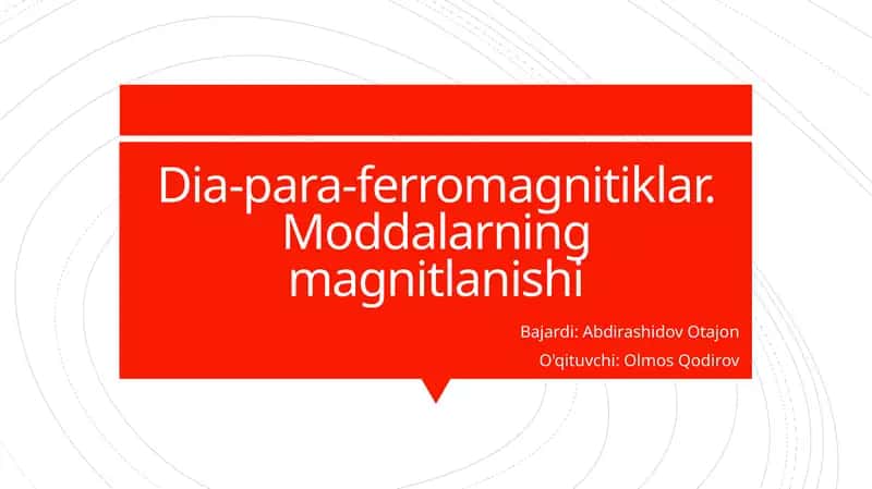 Dia-para-ferromagnitiklar 1