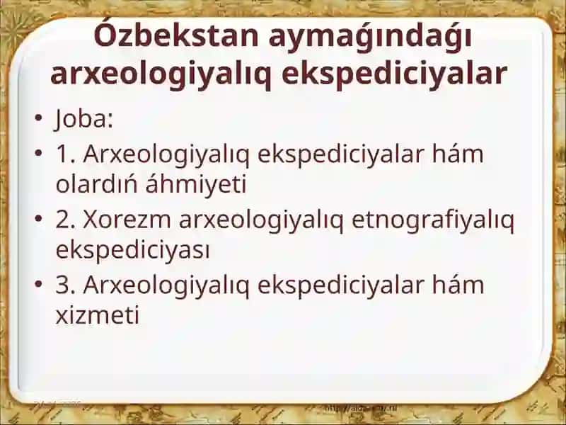 Arxeologiyalıq ekspediciyalar