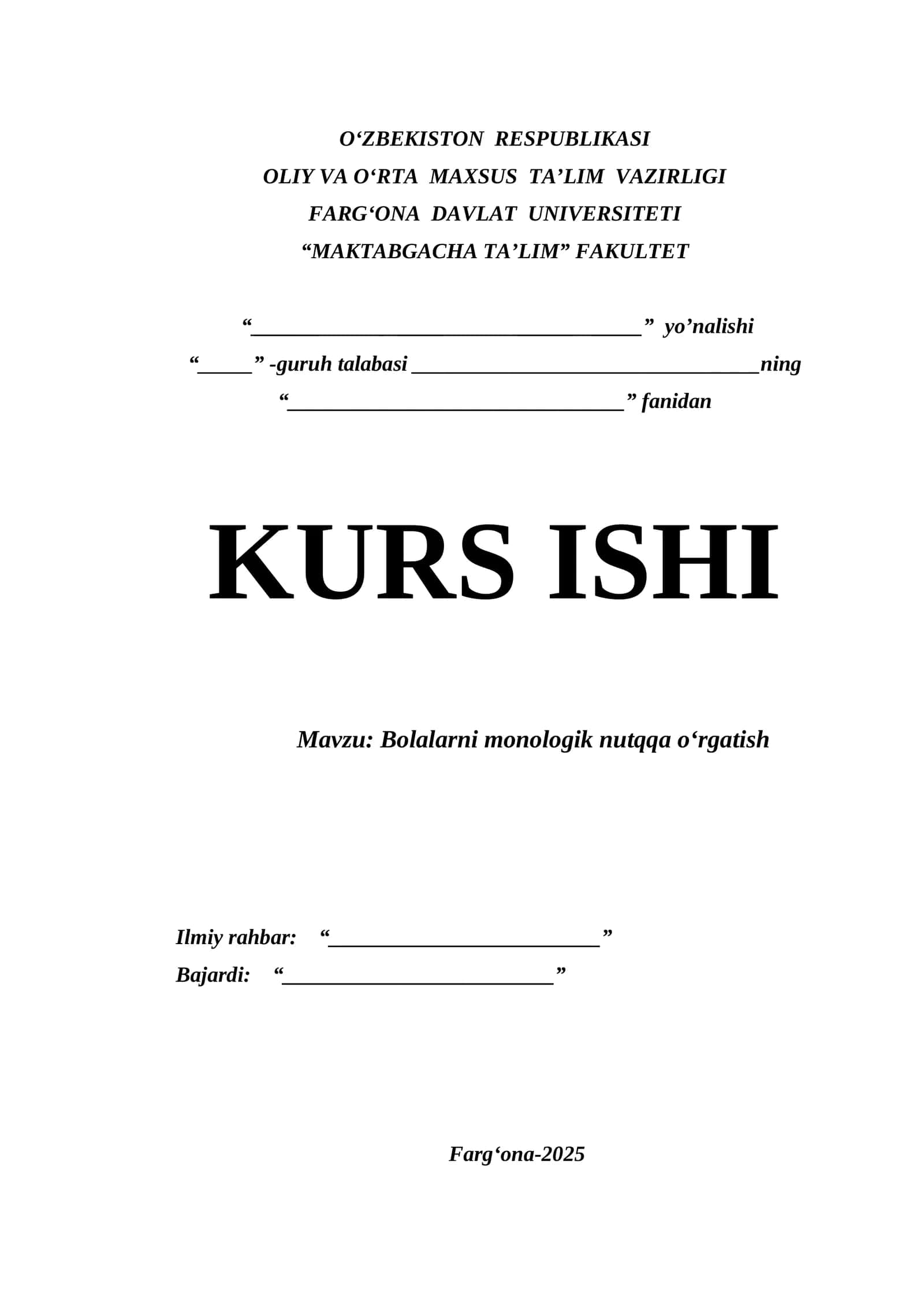 Bolalarni monologik nutqqa oʻrgatish 1