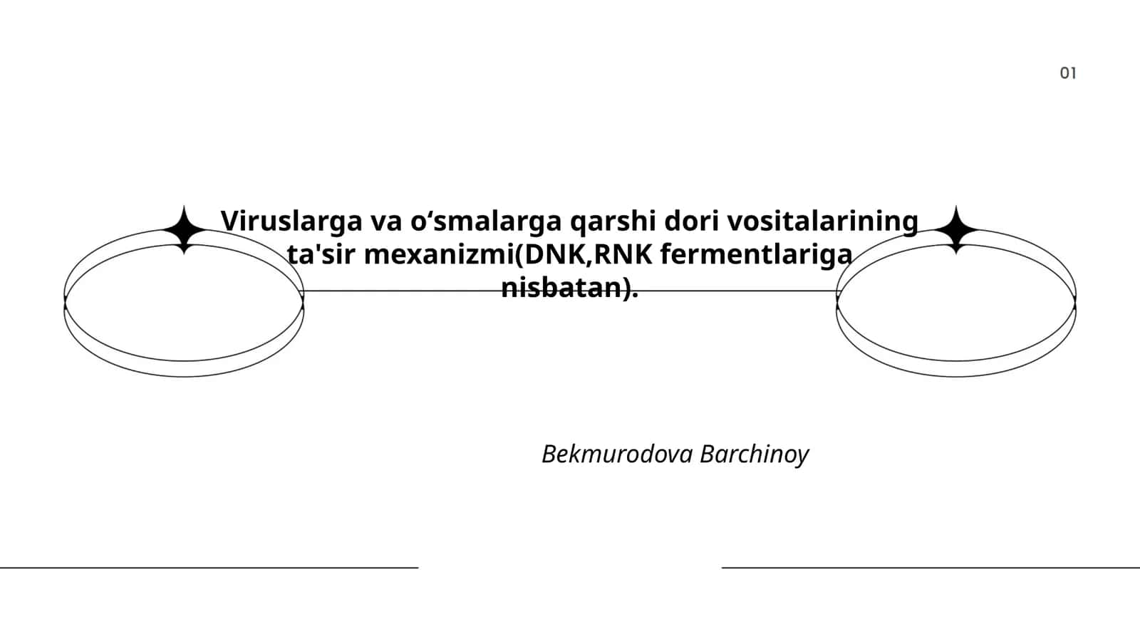 Viruslarga va oʻsmalarga qarshi dori vositalarining ta'sir mexanizmi(DNK,RNK fermentlariga nisbatan) 1